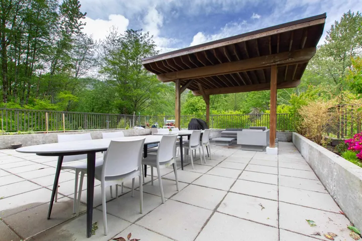 View of patio featuring a fenced backyard and an outdoor living space