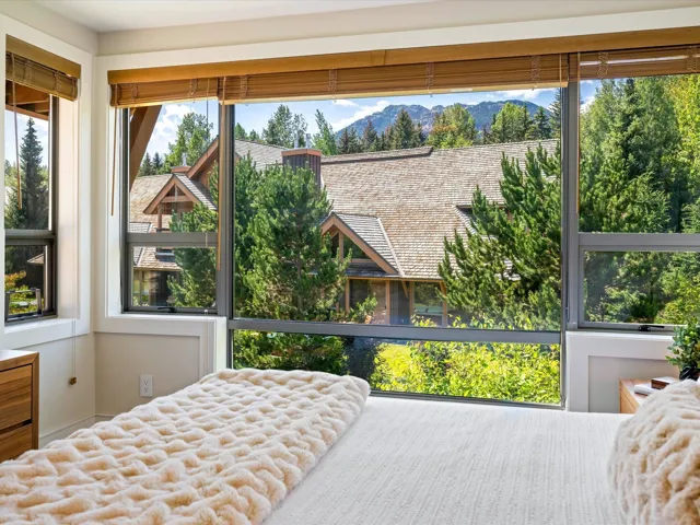 Bedroom with a mountain view