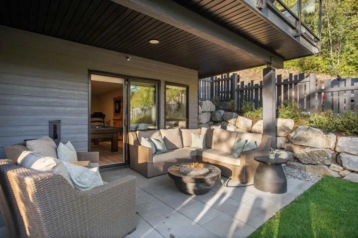View of patio / terrace featuring an outdoor living space with a fire pit