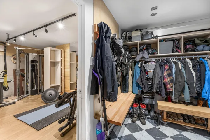 View of walk in closet