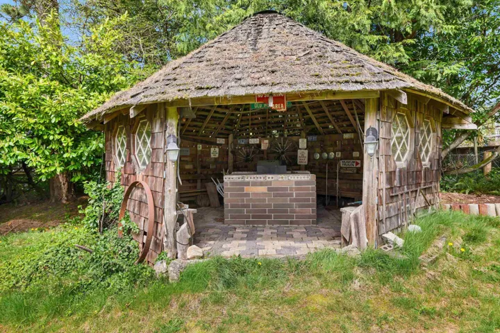 View of outdoor structure with a gazebo