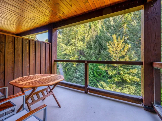 Balcony with a forest view