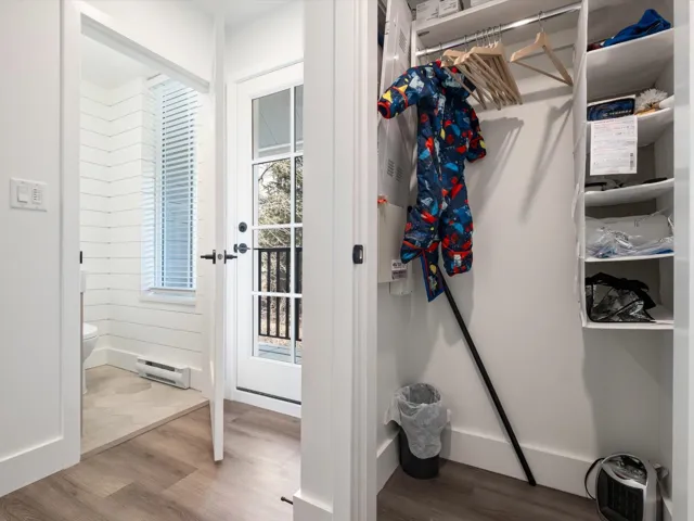 Interior space featuring a baseboard heating unit