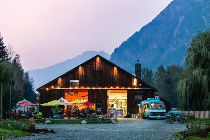 View of property with a mountain view
