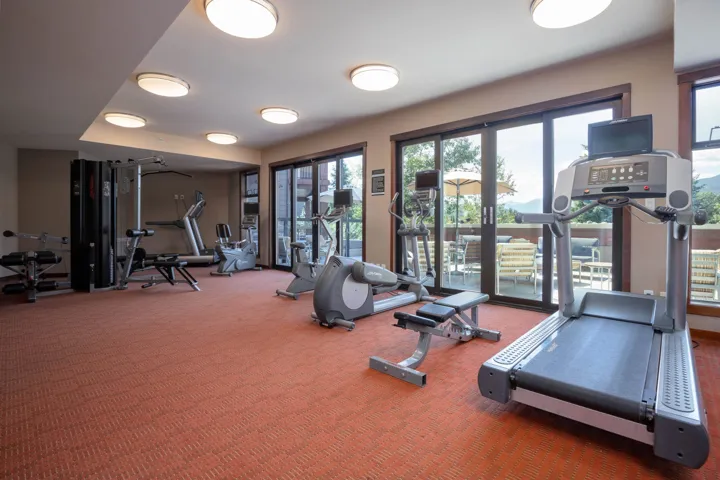Fitness area and sun deck.