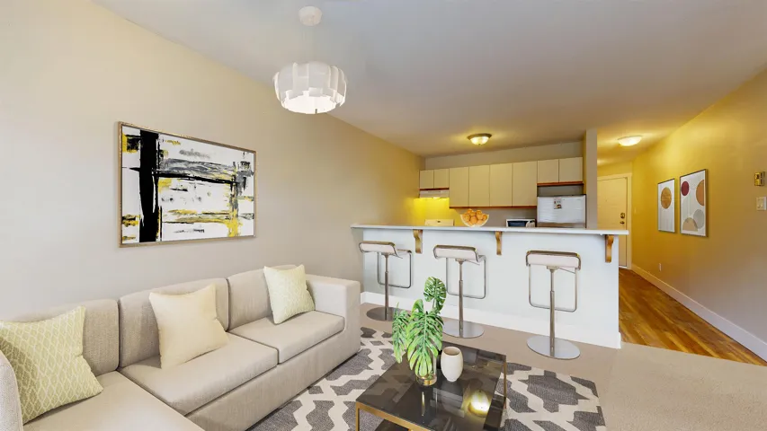 Virtually staged with furniture
