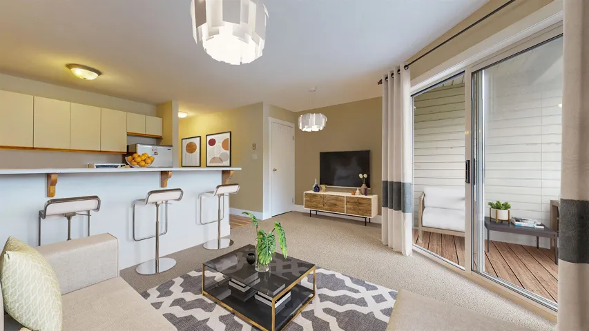 Virtually staged with furniture