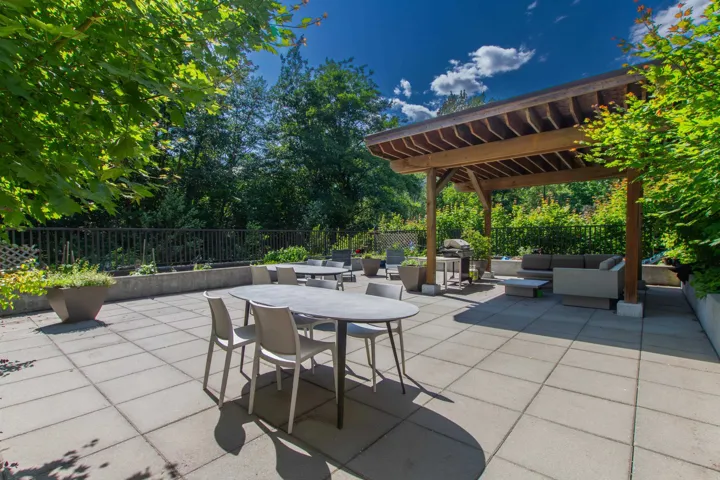 View of patio / terrace featuring a fenced backyard, outdoor dining area, and an outdoor hangout area