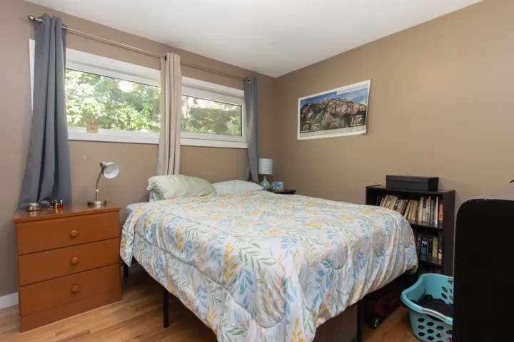 Bedroom with light wood-type flooring