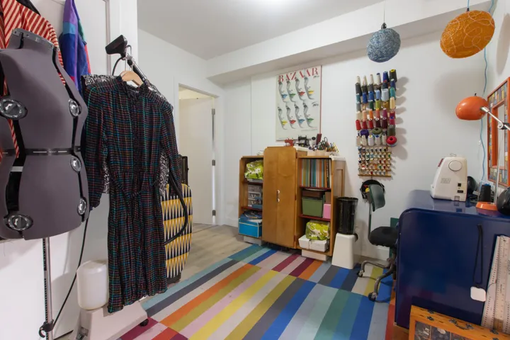 Playroom with wood finished floors