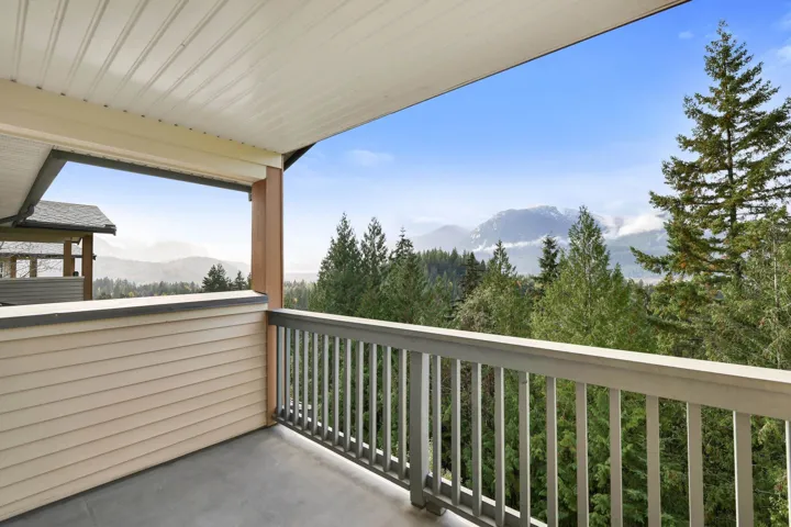 Balcony featuring south west views of the mountain range