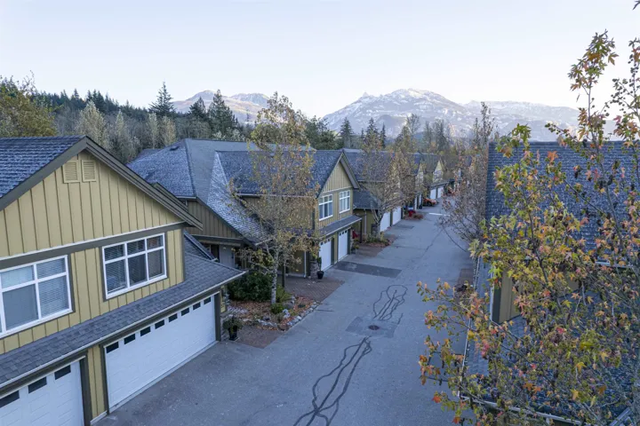 Aerial view featuring a mountain view