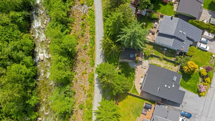 Aerial view of residential area