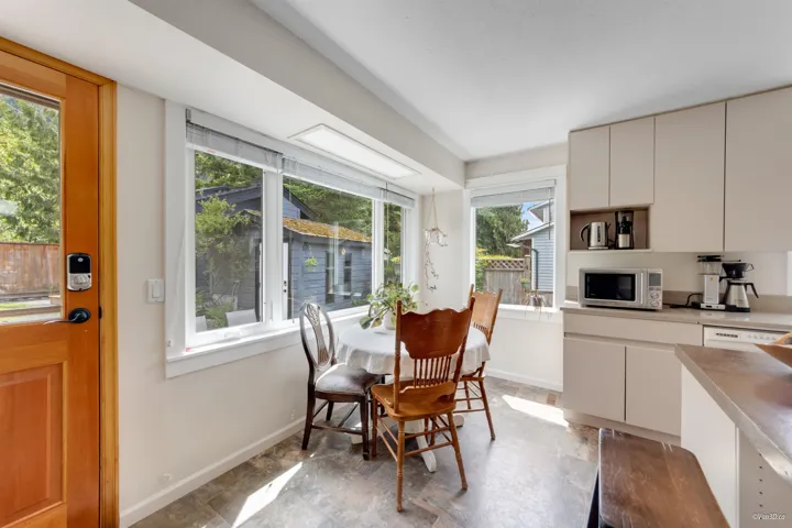 Dining space with baseboards