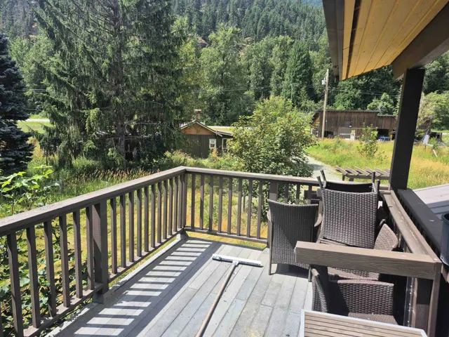 Deck with a view of trees