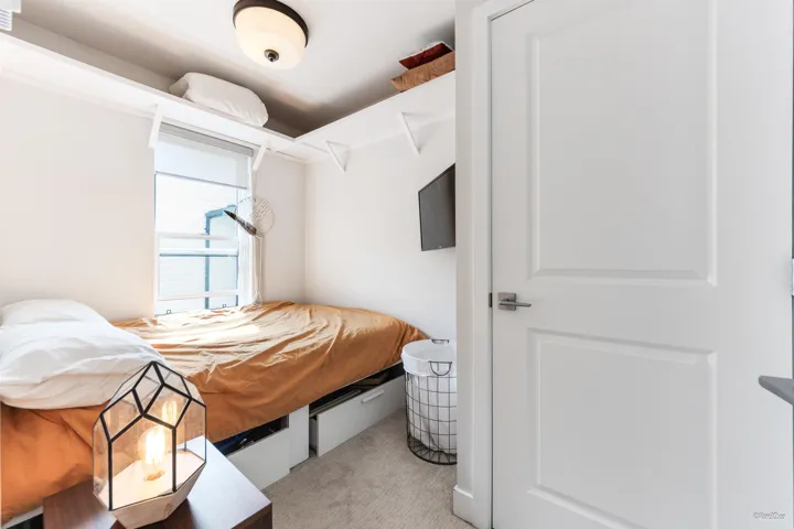 Bedroom featuring carpet