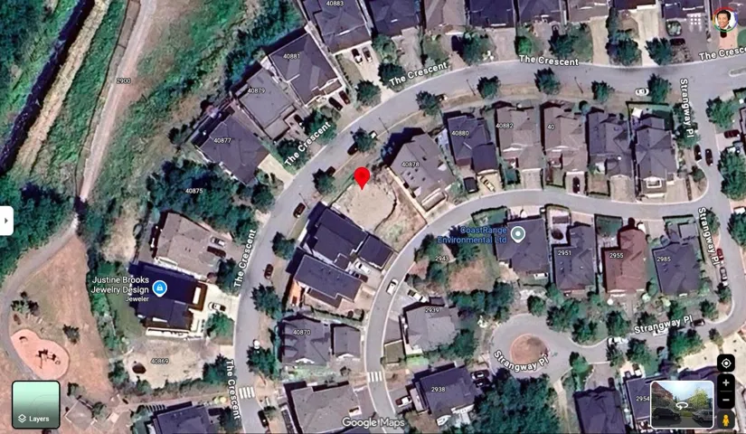 Aerial overview of property's location featuring nearby suburban area