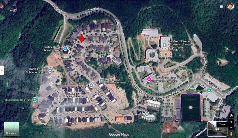 Aerial view of property's location