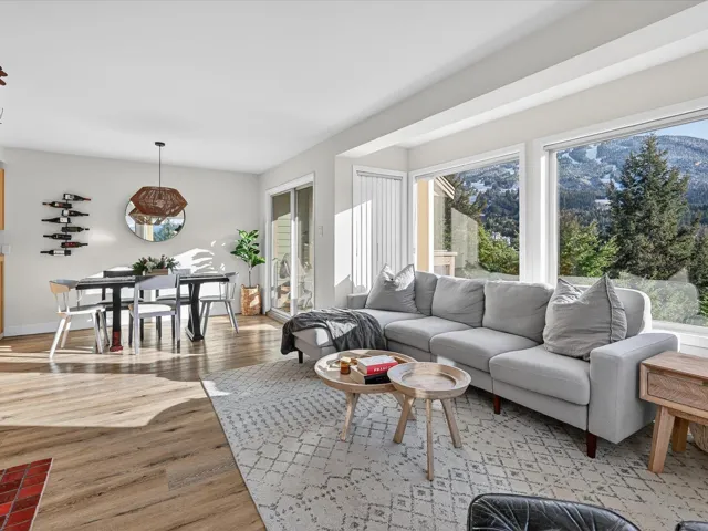 Living room featuring light wood-type flooring
