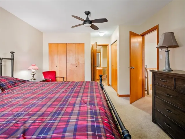Neutral-toned walls and carpeted flooring