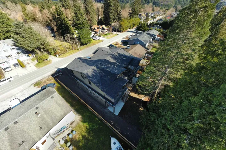 Aerial view of residential area