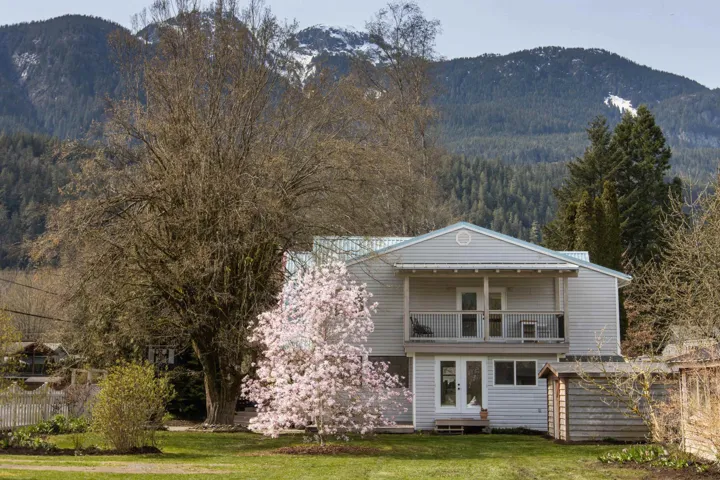 View of Tantalus Mountain Range from yard