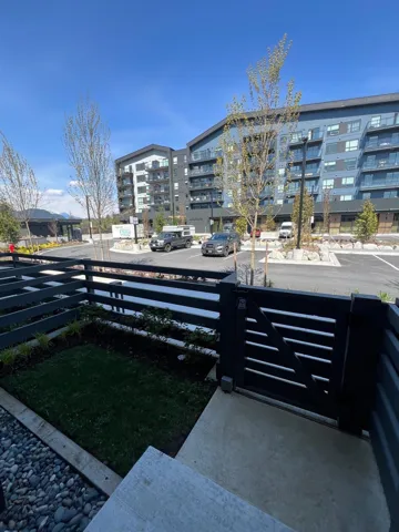 View of yard featuring a gate