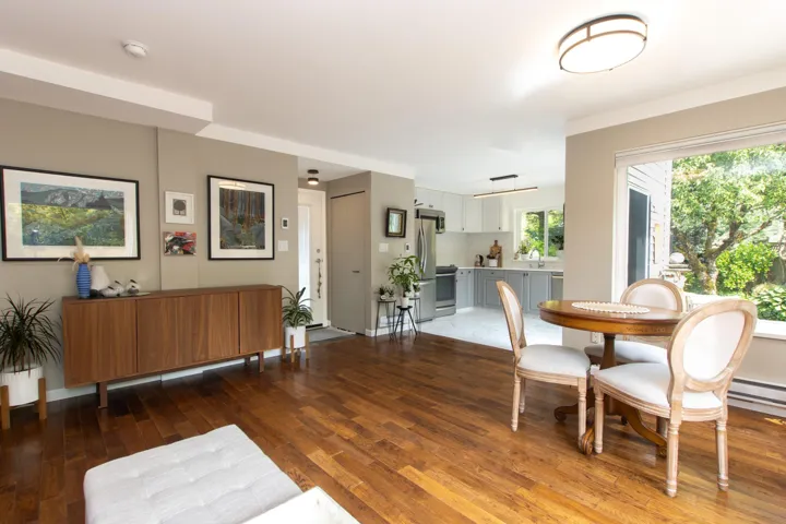 Dining area featuring wood-type flooring