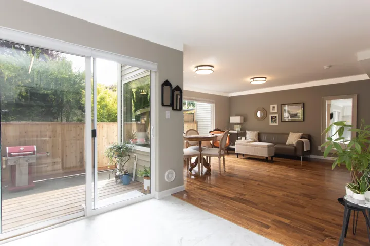 Living room featuring wood finished floors and baseboards