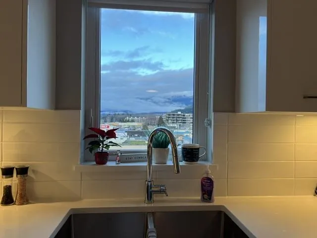 Stainless steel undermount sink with a chrome faucet