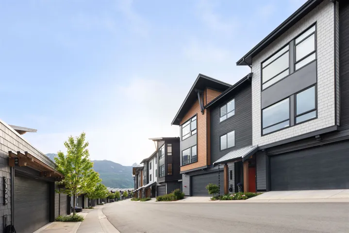 View of asphalt street with a mountain view