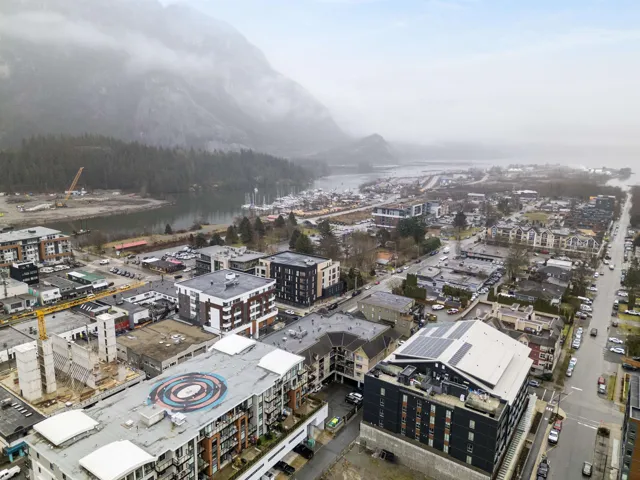 Aerial view featuring a view of city