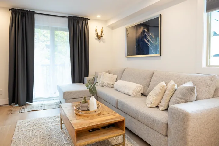 Living room featuring recessed lighting and wood finished floors