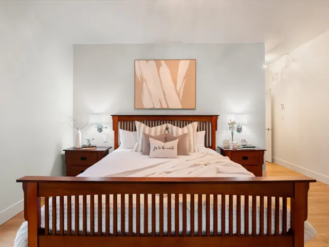 Bedroom featuring baseboards and light wood-style flooring