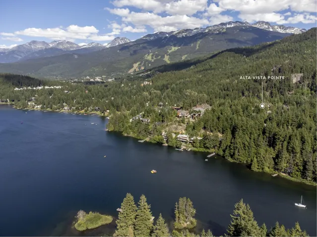 Bird's eye view with a forest view and a water and mountain view