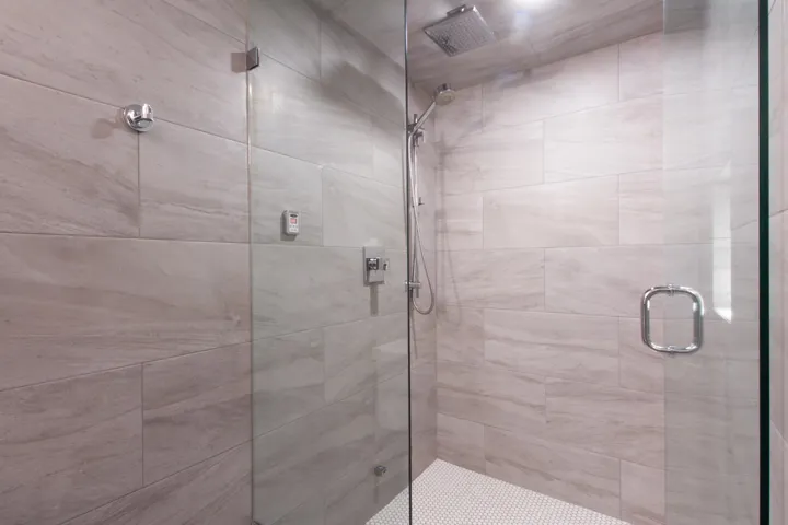 Full bathroom with a stall shower