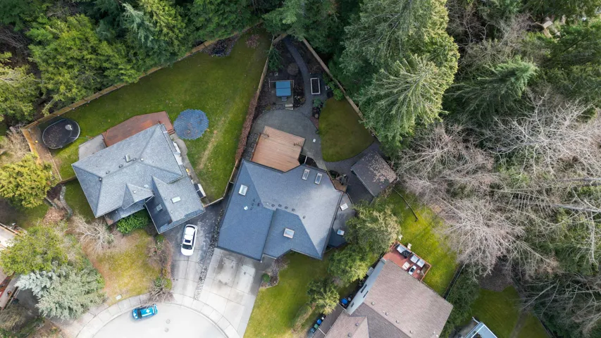 Birds eye view of property