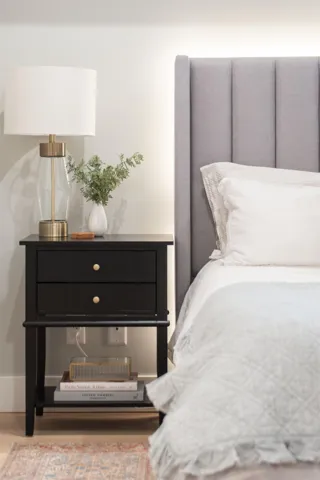 Bedroom with wood finished floors