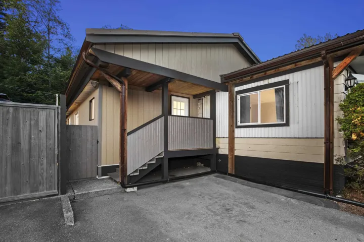 View of front facade with a deck