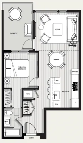 View of room layout