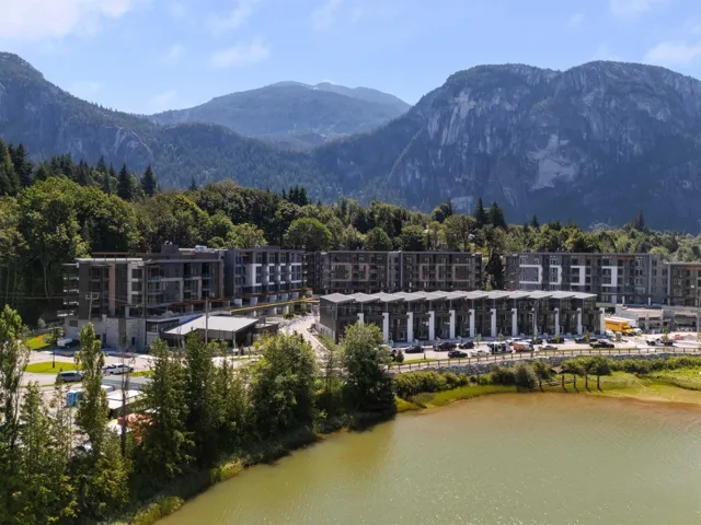 Mountain view featuring a large body of water