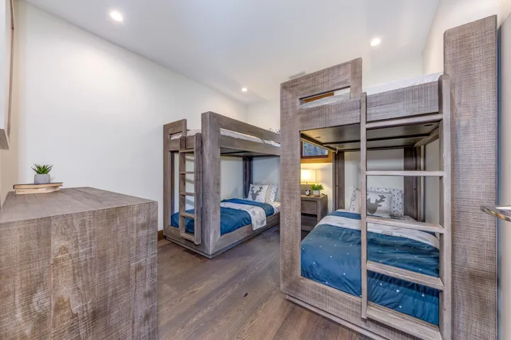 Bedroom featuring dark wood finished floors and recessed lighting