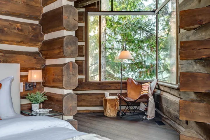 Bedroom with wood finished floors