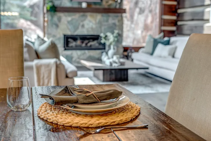 Living room featuring a glass covered fireplace