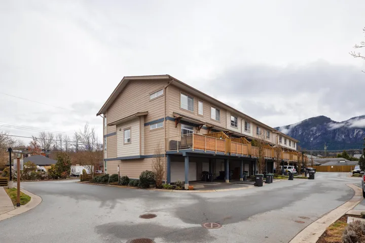 View of building exterior with a mountain view