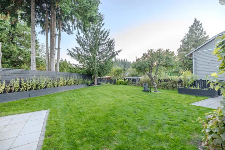 View of fenced backyard