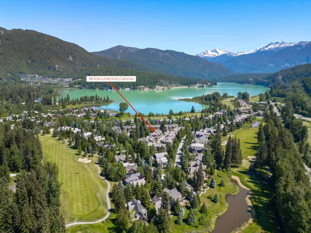 Aerial view with a water and mountain view