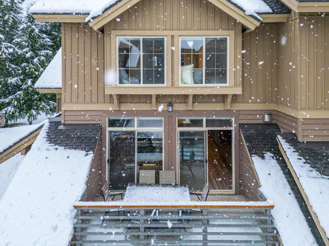 Exterior space with board and batten siding