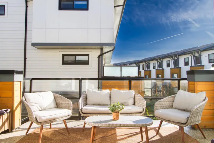 View of patio / terrace featuring an outdoor hangout area and a balcony