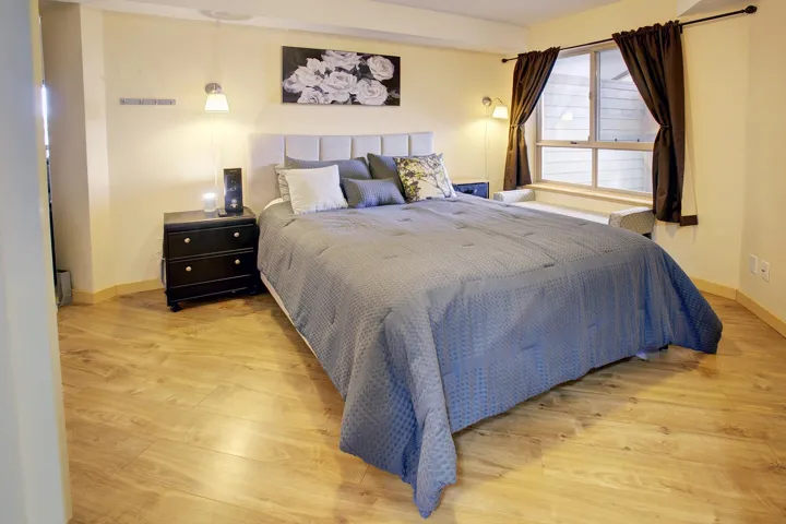 Bedroom featuring light wood-style flooring